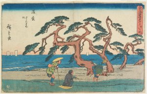 Das Kiefernfeld in Hamamatsu von Utagawa Hiroshige