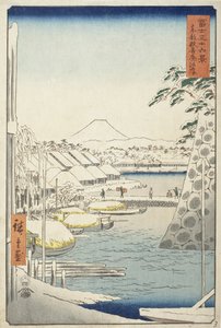 Das Flussufer bei Sukiya in der östlichen Hauptstadt von Utagawa Hiroshige