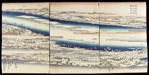 Der Sumida-Fluss im Schnee von Utagawa Hiroshige