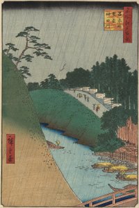 Der Tempel des Konfuzius in der Nähe der Sho_hei-Brücke über den Kanda-Fluss, September 1857