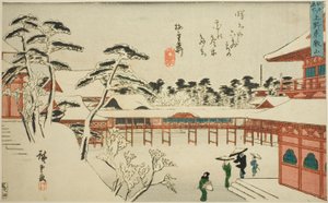 Toeizan-Tempel in Ueno (Ueno Toeizan), aus der Serie "Berühmte Orte in Edo (Edo meisho)"