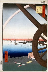 Ushimachi, Takanawa, Einhundert berühmte Ansichten von Edo, 1856-1858