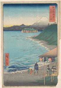 Blick auf den Berg Fuji vom Seven-ri Strand, Provinz Sagami, aus der Serie Sechsunddreißig Ansichten des Berges Fuji
