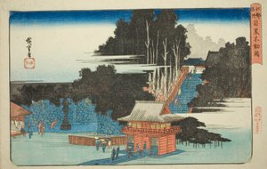 Besuch des Fudo-Tempels in Meguro, aus der Serie "Berühmte Orte in Edo"