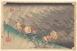 Weißer Regen bei Shōno von Utagawa Hiroshige