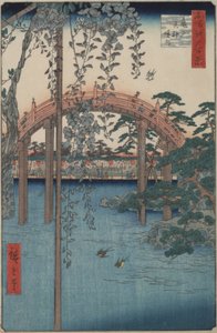 Wisteria am Kameido Tenjin Schrein aus der Serie Einhundert berühmte Ansichten von Edo von Utagawa Hiroshige