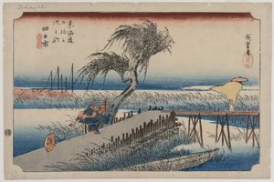 Yokkaichi: Blick auf den Mie-Fluss, aus der Serie Die dreiundfünfzig Stationen des Tōkaidō