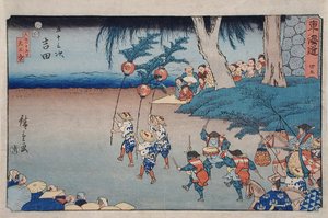 Yoshida, Tennō-Festival am fünfzehnten Tag des sechsten Monats von Utagawa Hiroshige