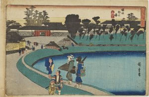 "Vor dem Sakurada-Tor" aus der Serie "Herausragende Ansichten von Edo" von Utagawa Hiroshige