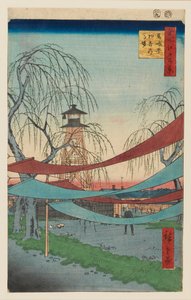 Hatsune Reitplatz, Bakuro-cho, entworfen 1857 von Utagawa Hiroshige II