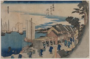 Shinagawa (aus der Serie Dreiundfünfzig Stationen des Tokaido)