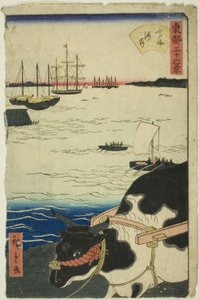 Der Strand von Takanawa, aus der Serie "Sechsunddreißig Ansichten der östlichen Hauptstadt"