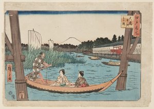 Ōhashi, Nakazu, Mitsumata von Utagawa II Hiroshige