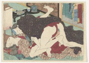De pleisterplaats Minakuchi von Utagawa Kunisada (I) (attributed to)