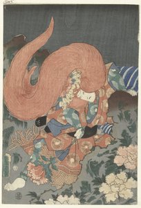 Schauspieler als Löwentänzer von Utagawa Kunisada (I)