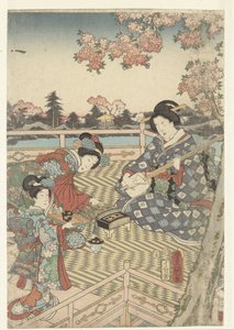 Ein Frühlingsbankett für die östlichen Genji von Utagawa Kunisada (I)