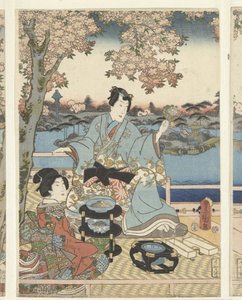 Ein Frühlingsbankett für die östlichen Genji von Utagawa Kunisada (I)