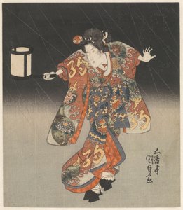 Kisegawa mit Laterne im Regen
