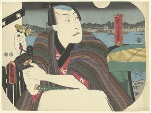 Samurai am Fluss von Utagawa Kunisada (I)