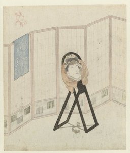 Spiegel bei einem Paravent von Utagawa Kunisada (I)