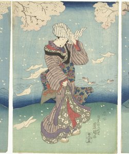 Stürmischer Tag am Sumida-Fluss von Utagawa Kunisada (I)