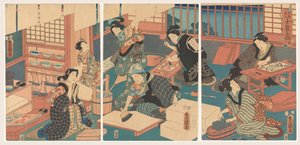 Frauen machen Drucke von Utagawa Kunisada (I)