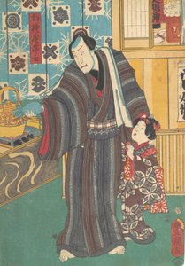 Schauspieler als Meister von Sagamiya, 19. Jahrhundert von Utagawa Kunisada