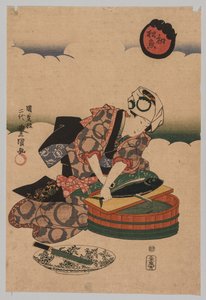 Bonita vorbereiten von Utagawa Kunisada