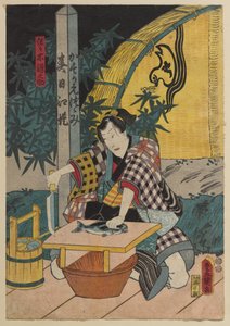 Szene aus einem Kabuki-Stück