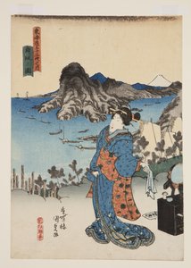 Blick auf Maisaka von Utagawa Kunisada