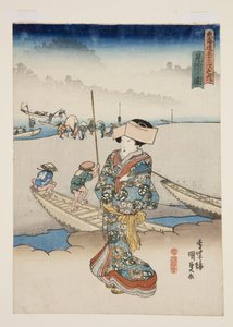 Blick auf Mitsuke von Utagawa Kunisada
