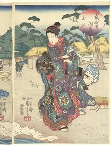 Der Chofu Tama Fluss in der Provinz Musashi von Utagawa Kuniyoshi