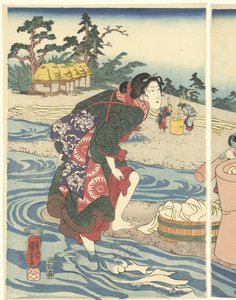 Der Chofu Tama Fluss in der Provinz Musashi