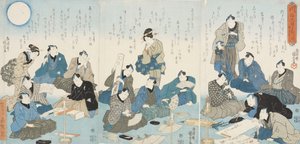 Fūge Jinsetsu no mushiro von Utagawa Kuniyoshi