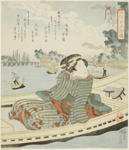 Oteiroku, aus der Serie "Modische Frauen als die hundertacht Helden des Wasserufers (Fuzoku onna Suikoden, ippyakuhachinin no uchi)" von Utagawa Kuniyoshi