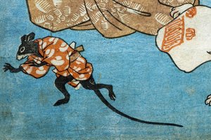 Sprichwörter illustriert von Katzen (Tatoe zukushi no uchi), ca. 1852