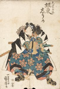 Der Schauspieler Bandō Shūka als Ōboshi Rikiya im Stück Kanadehon Chūshingura von Utagawa Kuniyoshi