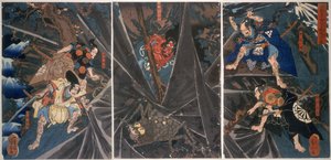 Die Erdspinne, getötet von den Gefolgsleuten des Helden Raiko (944-1021)