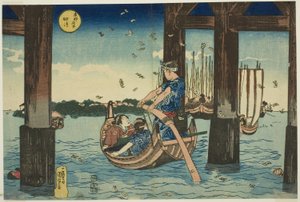 Tsukuda Insel (Tsukudajima), aus der Serie "Berühmte Orte in der östlichen Hauptstadt (Toto meisho)"