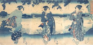 Frauen an einem Fluss