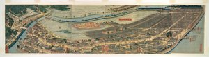 Revidierte Panoramasicht von Yokohama (Saikai Yokohama fukei) von Utagawa Sadahide
