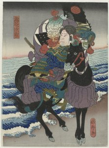 Nakamura Utaemon IV als Kumagai Jirô im Theaterstück 