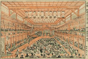 Perspektivisches Bild eines Kabuki-Theaters