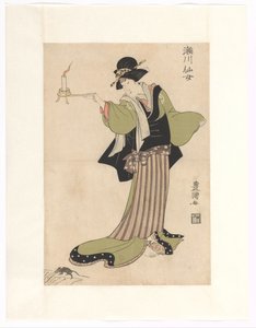Segawa Senjo in der Rolle der Krankenschwester Masaoka von Utagawa Toyokuni (I)