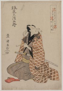 Bando Mitsugoro IV in einem Reisekleid von Utagawa Toyokuni