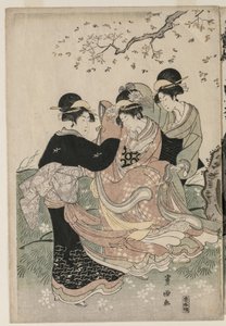 Kirschblüten im Wind von Utagawa Toyokuni