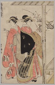 Kurtisanen des Ōgiya bei einem Frühlingsausflug von Utagawa Toyokuni
