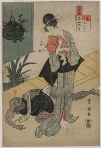 Der sechste Monat (aus der Serie Die zwölf glücklichen Monate in Edo-Brokat)