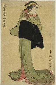Hamamuraya: Segawa Kikunojo III als Kurtisane Koman, aus der Serie "Porträts von Schauspielern auf der Bühne (Yakusha butai no sugata-e)"