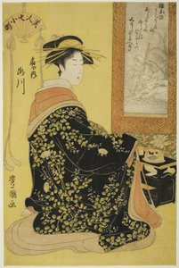 Die Kurtisane Takikawa von Ogiya, aus der Serie Sieben schöne Komachi